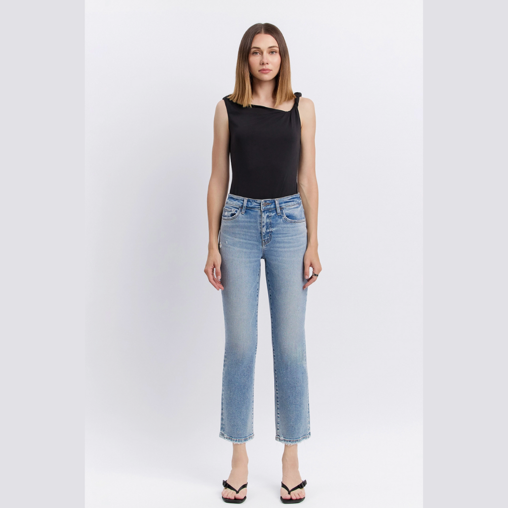 The Reg High Rise Straight Denim (28")