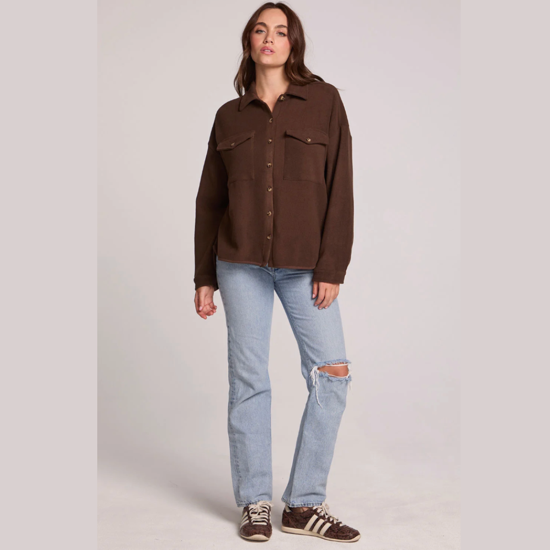 Jaxxon Wood Brown Shacket