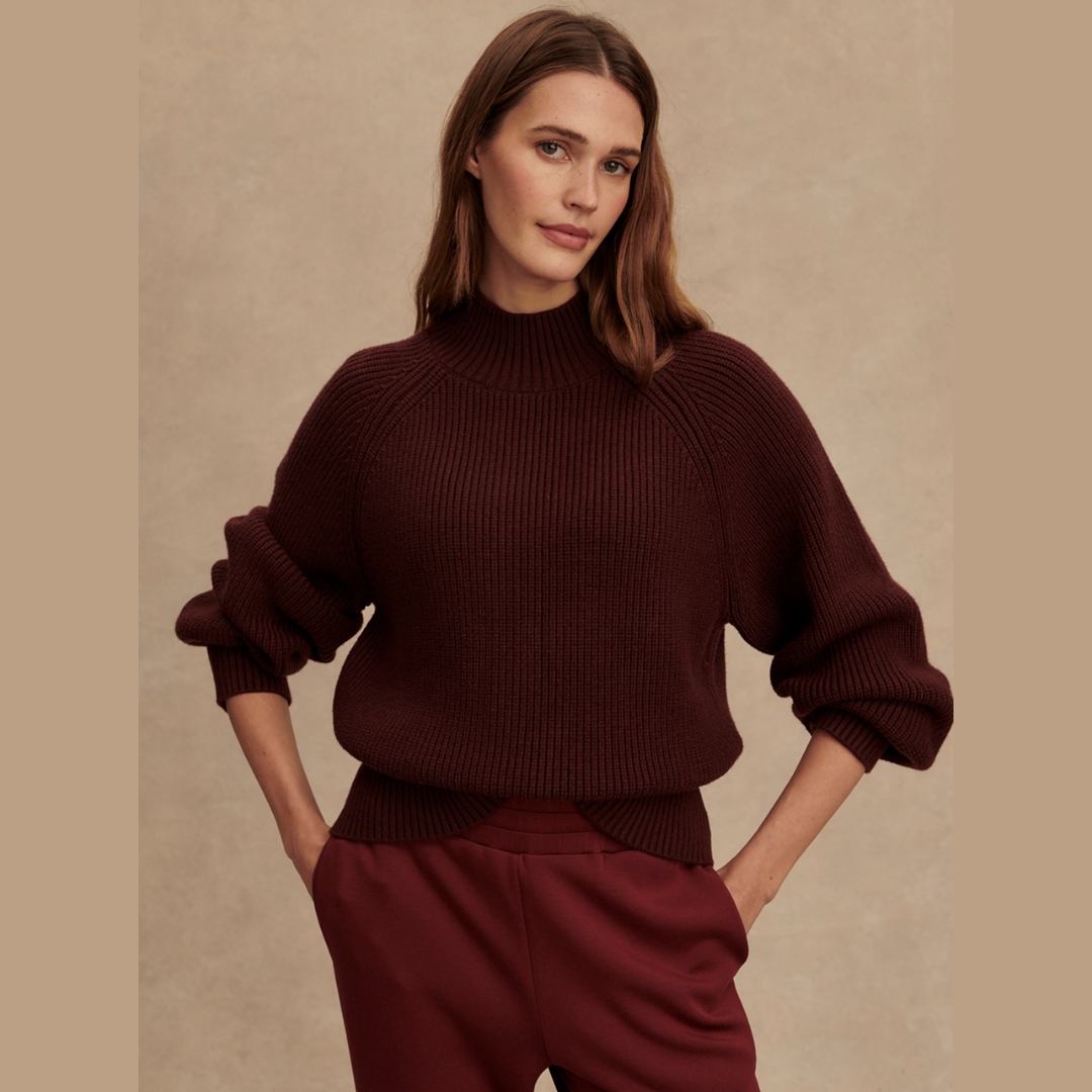 Martina High Neck Rib Knit