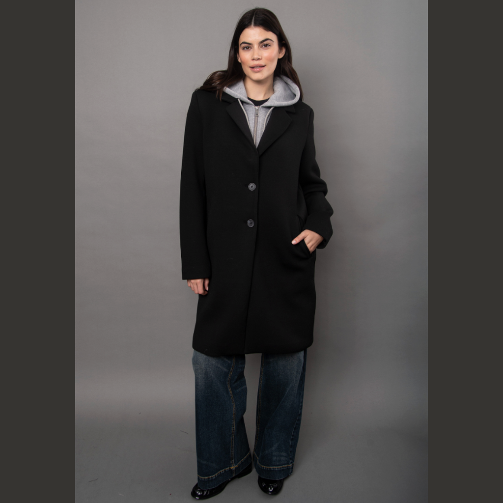 Despina Long Coat with Removeable Hood