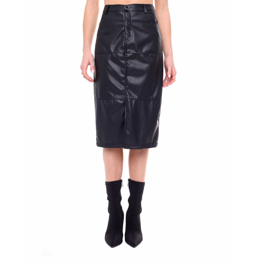 Faux Leather Pencil Skirt