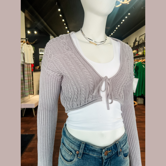 Mix Stitch Lilac Cardi