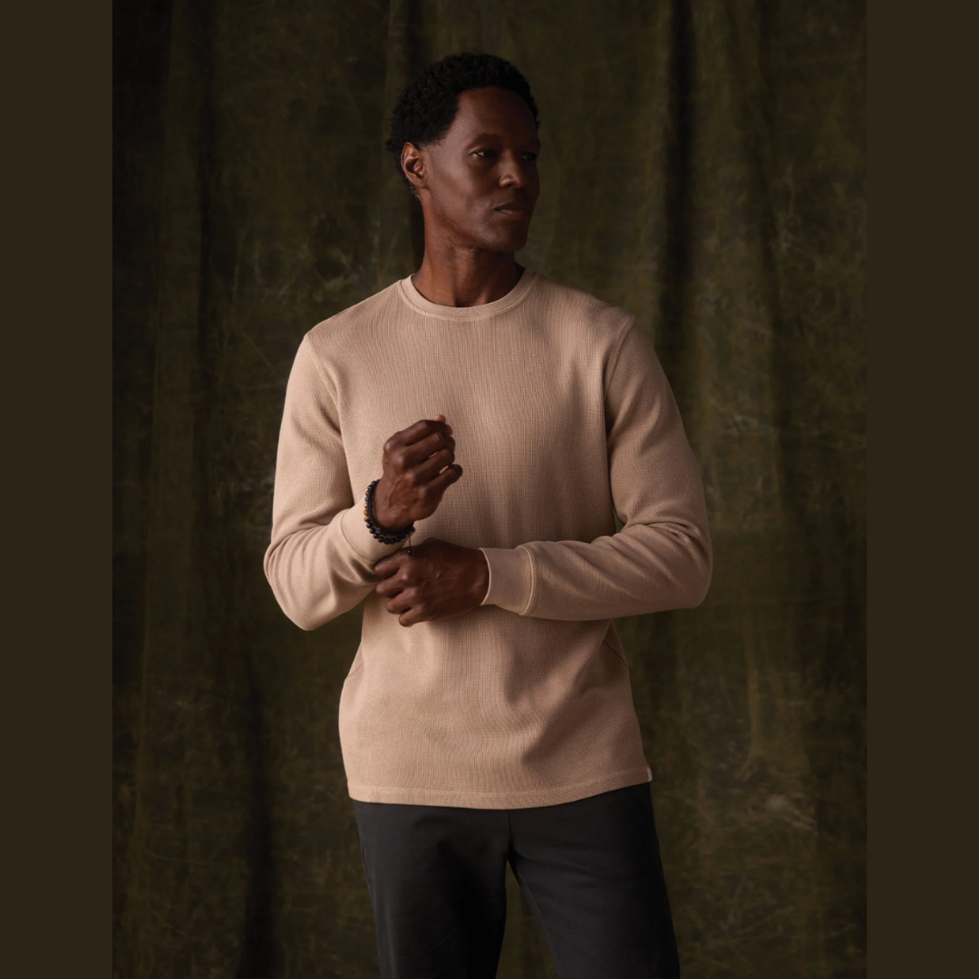 Vintage Thermal Crew in Mink