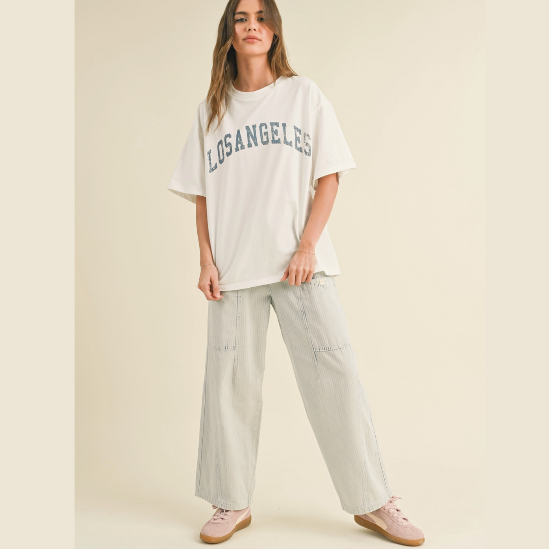 Barrel Striped Washed Pants