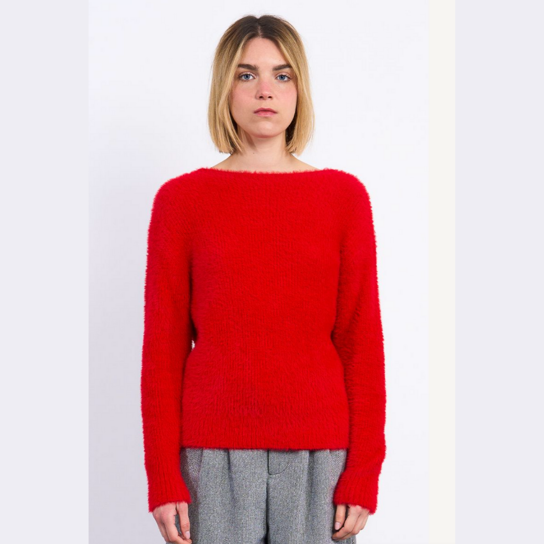 Twisted Back Knit Sweater