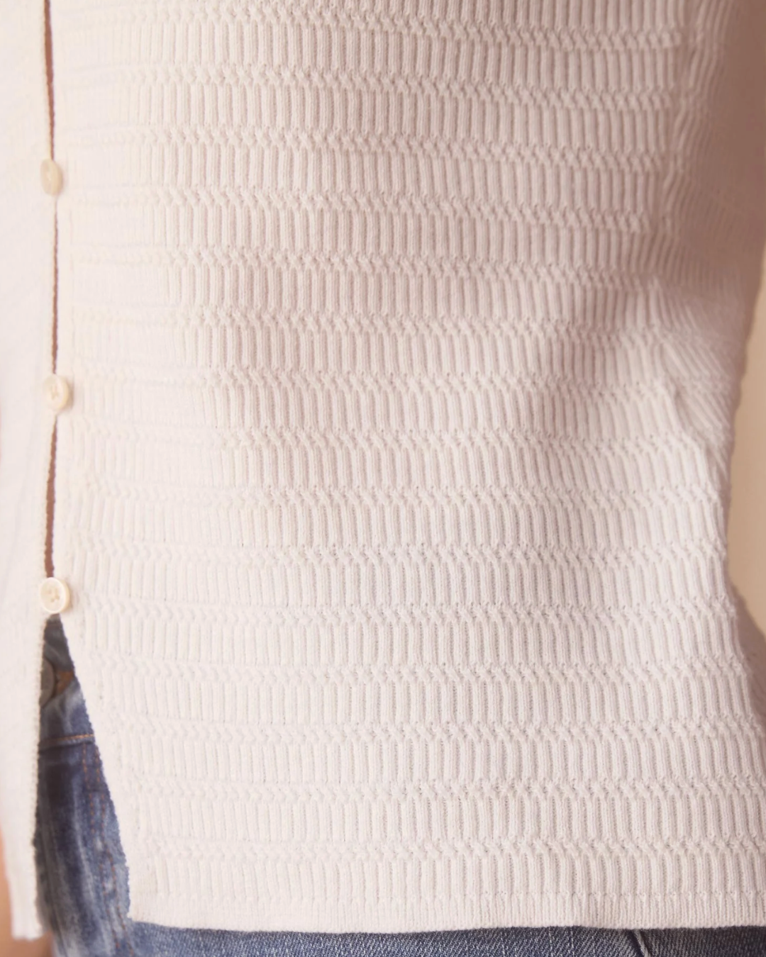 Clementine Button Front Tank in Ivory