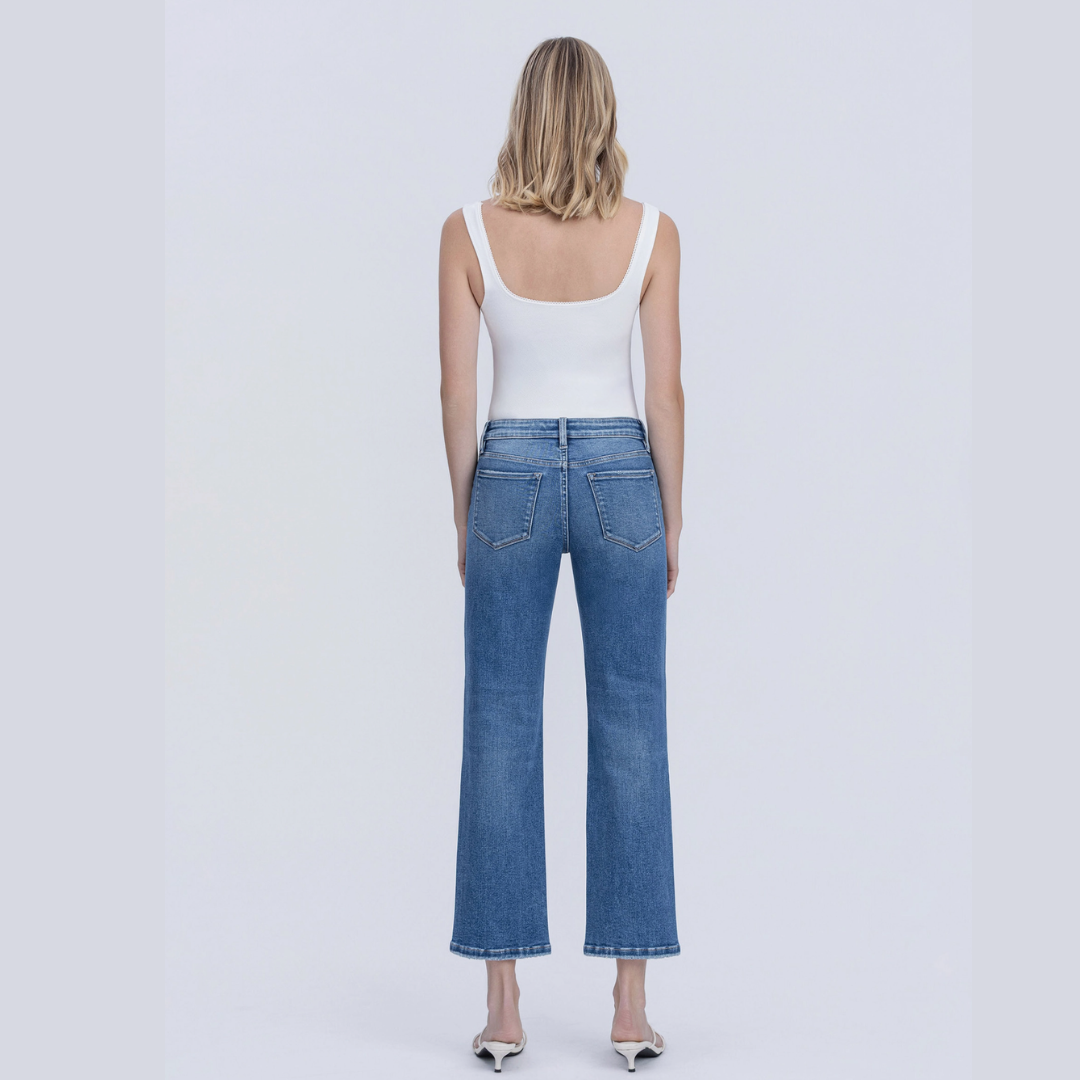 The Melissa - Mid Rise Ankle Straight Denim
