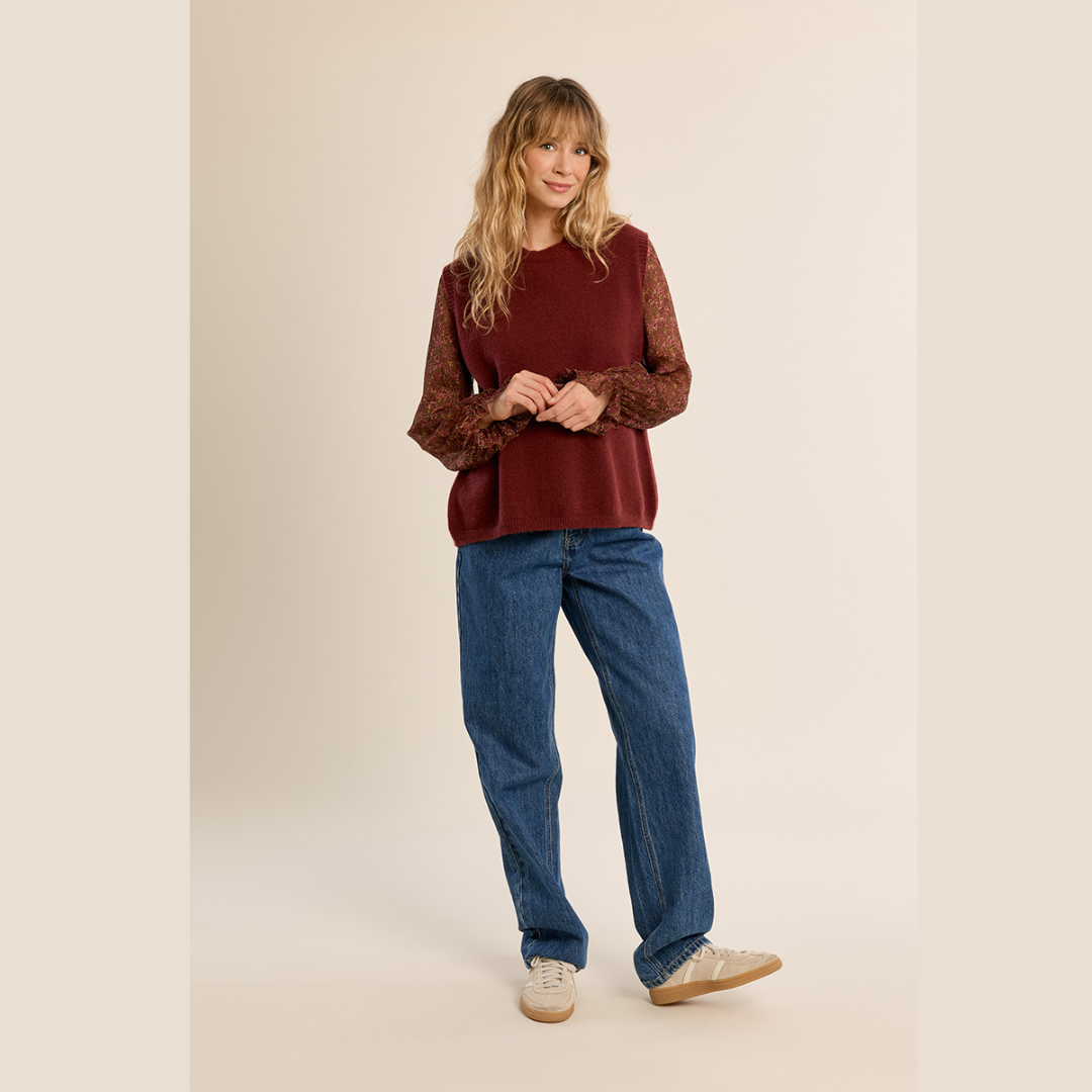 Sleeveless Open Back Sweater