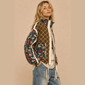 Patchwork Quilted Bomber Jacket