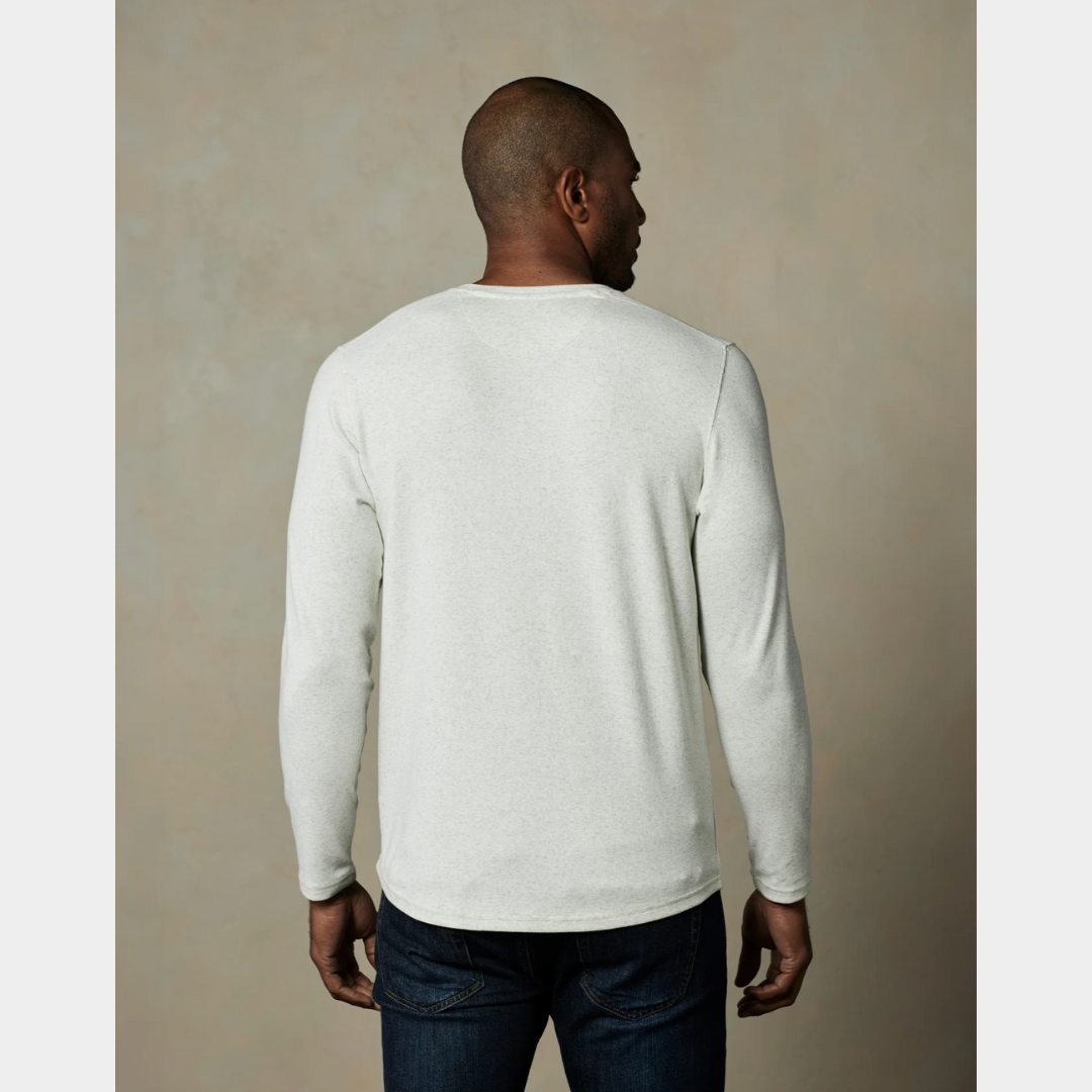 Men's Puremeso Two Button Henley in Stone