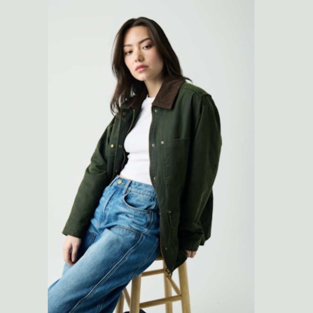 Catching a Break Olive Farm House Jacket