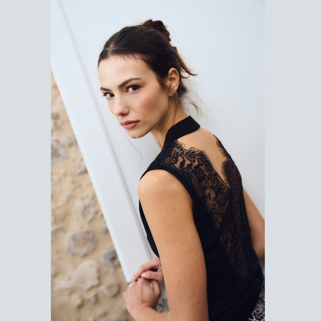Lace Back Tank Top