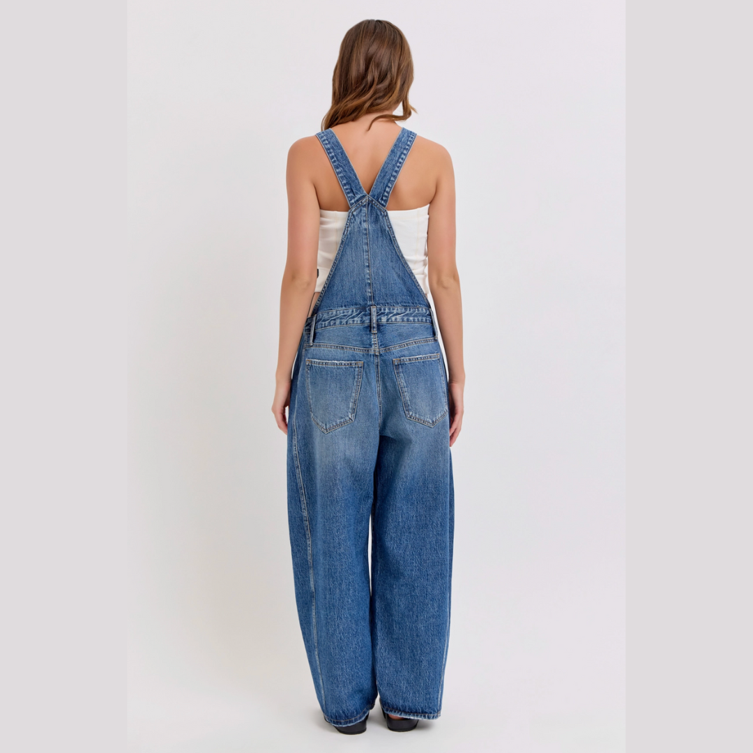 Mid-Waisted Subtle Barrel Overall