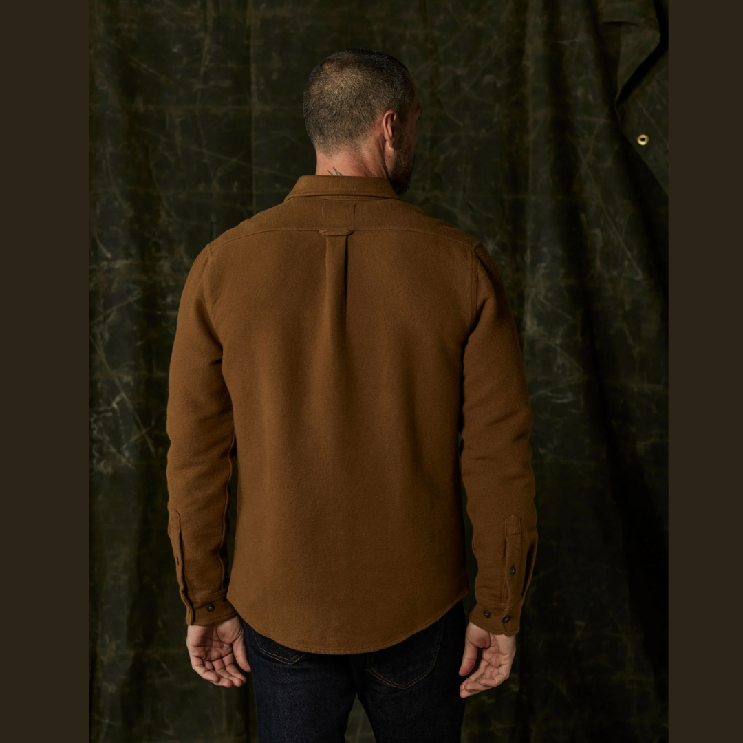 Heavyweight Chamois Overshirt in Gold