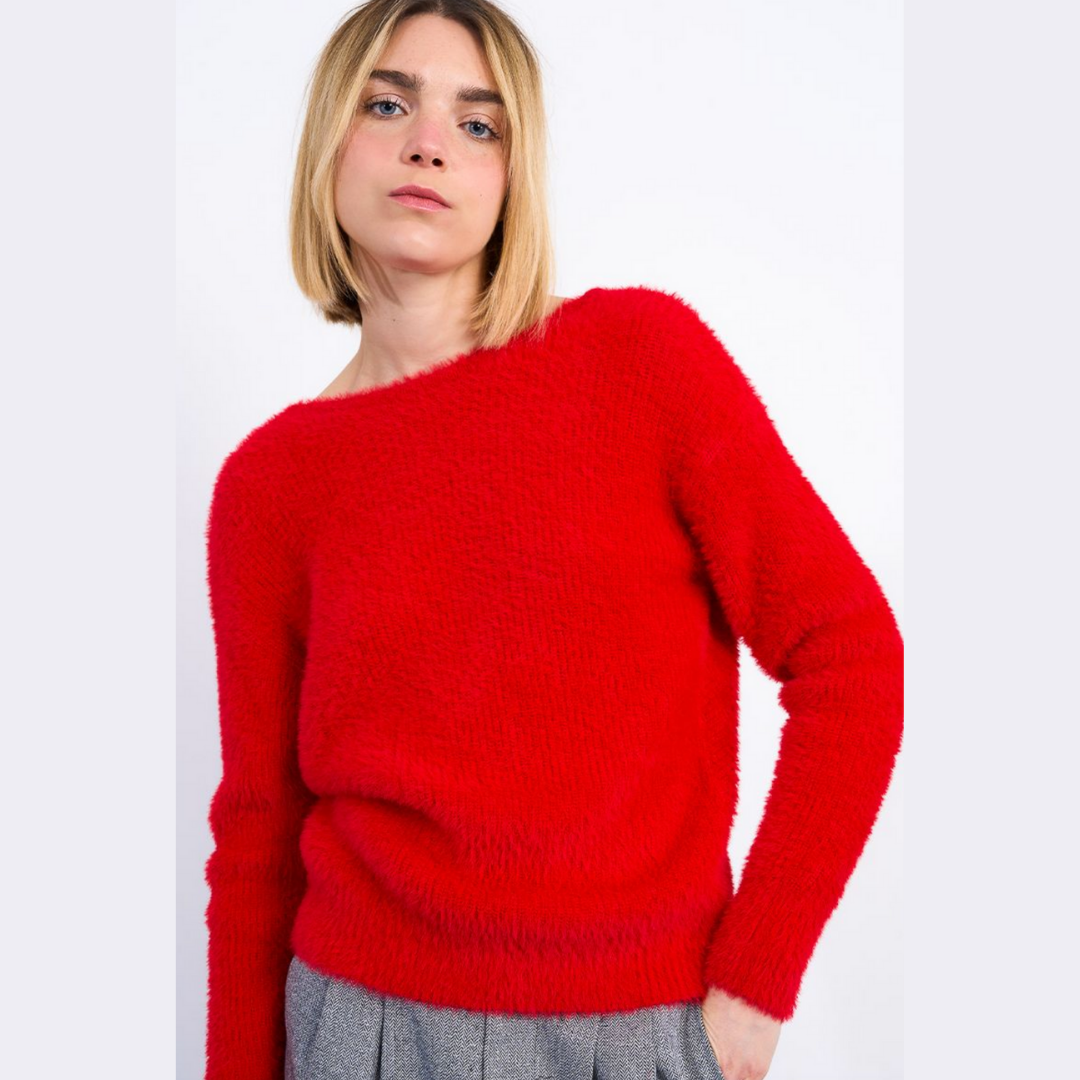 Twisted Back Knit Sweater