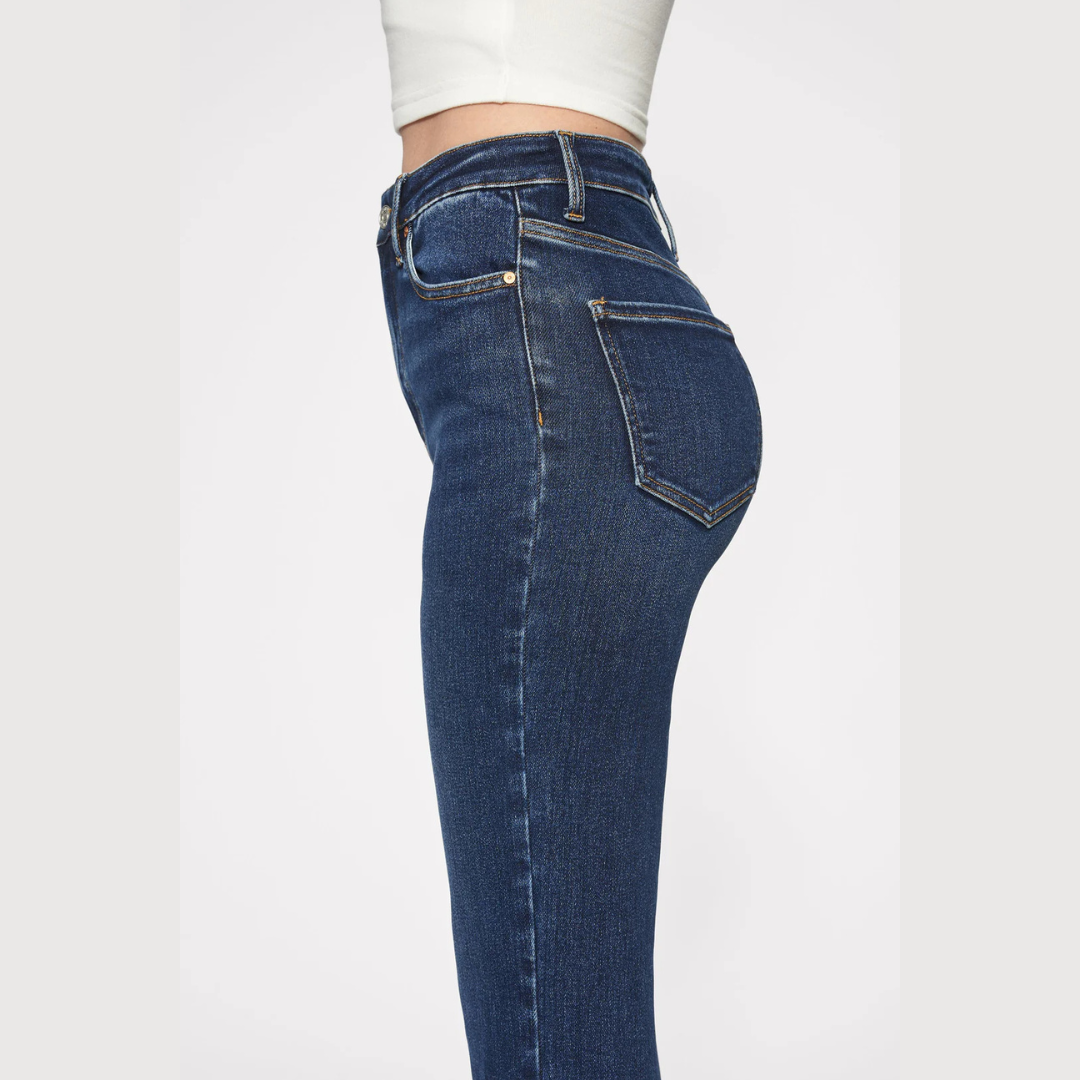 Linda High Rise Slim Straight High Stretch Denim