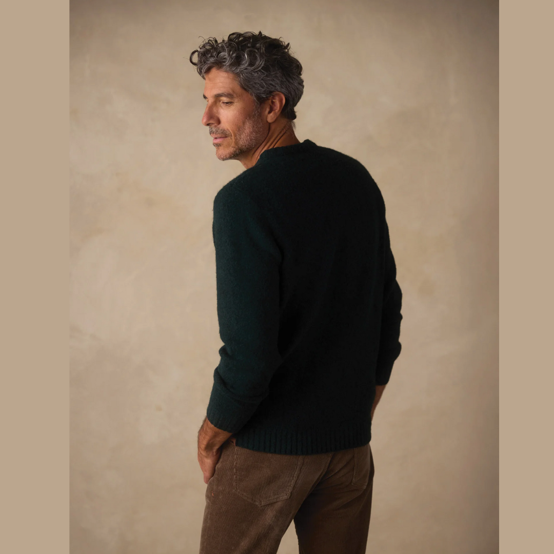 Homebound Crewneck Sweater in Dark Sea