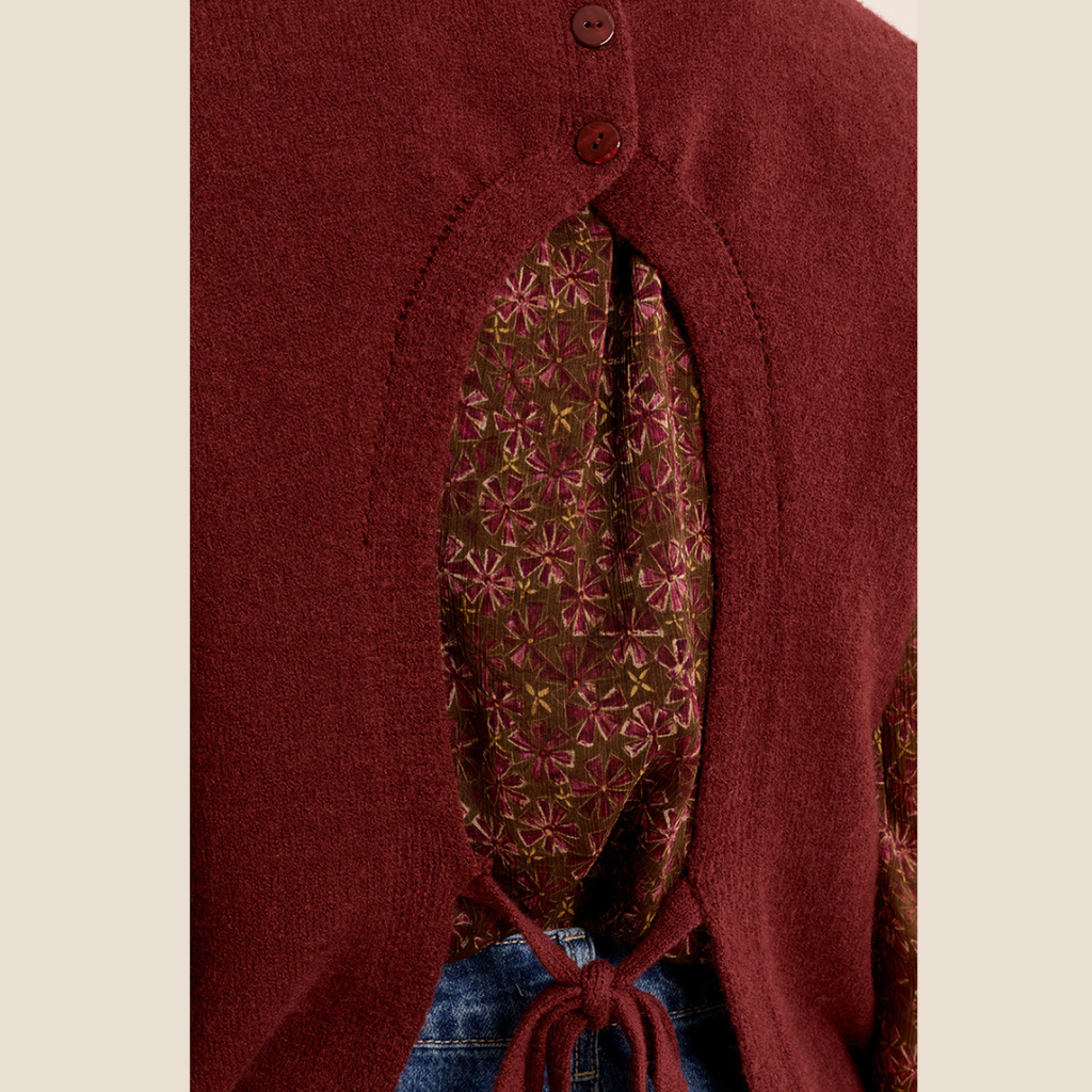 Sleeveless Open Back Sweater