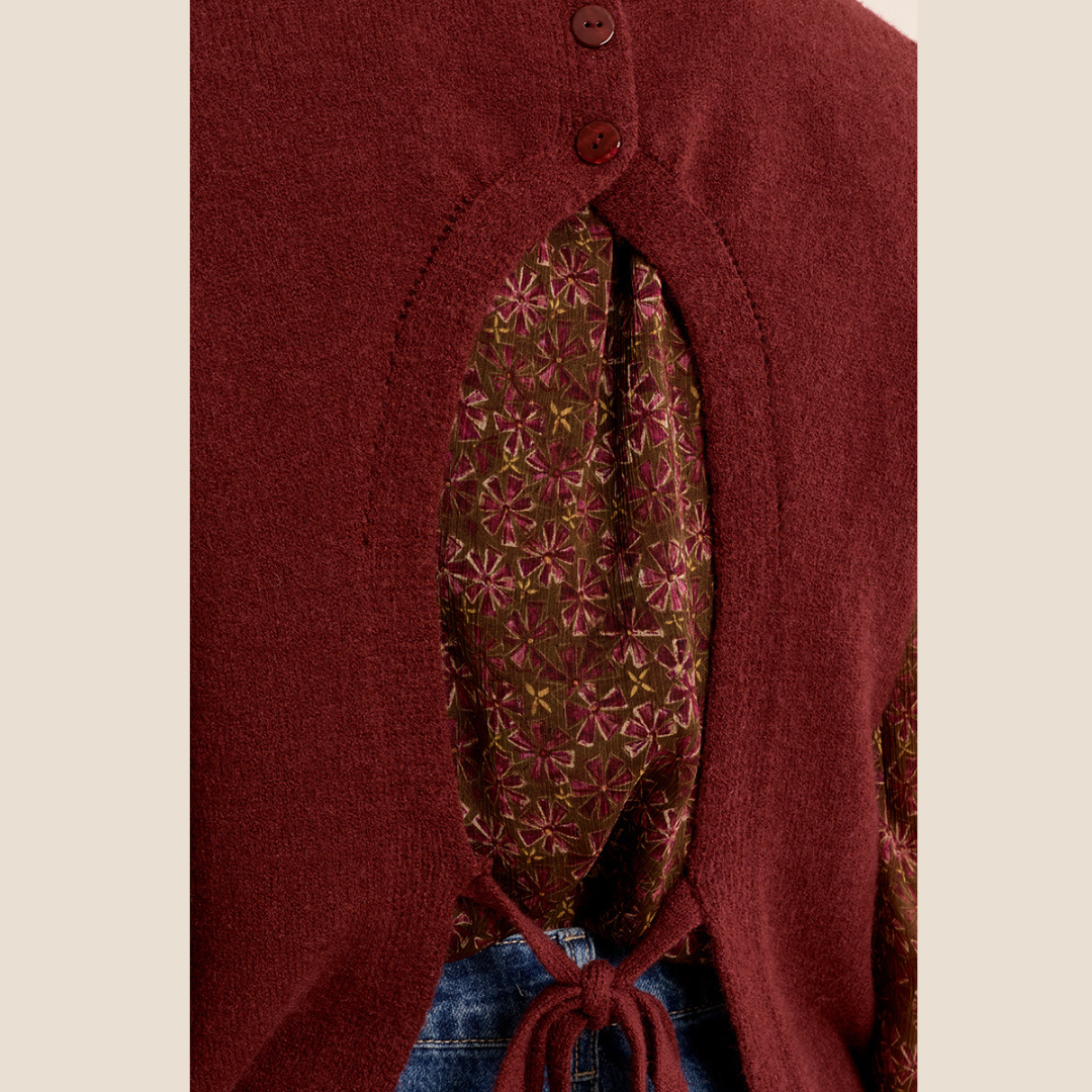 Sleeveless Open Back Sweater