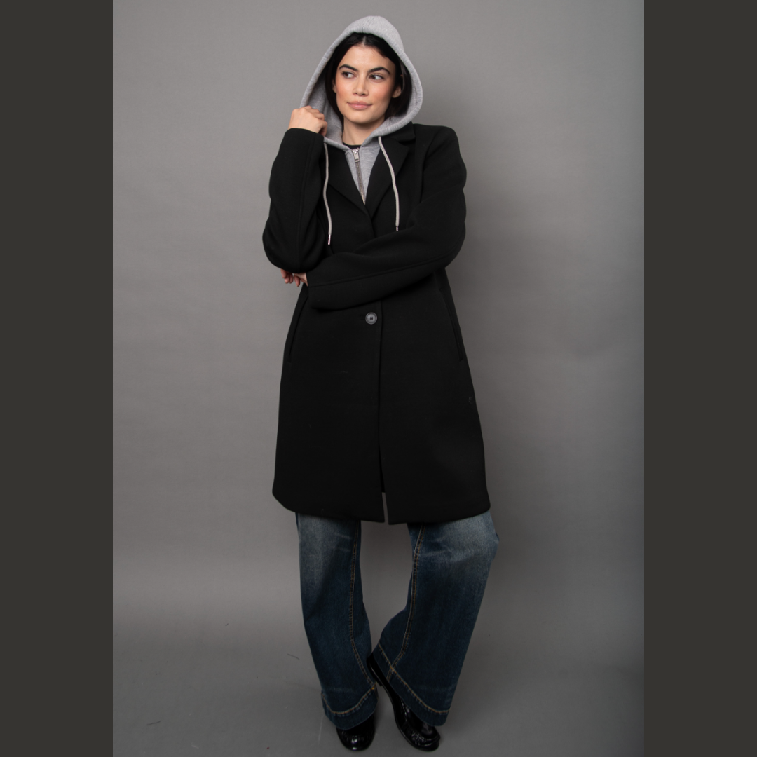 Despina Long Coat with Removeable Hood