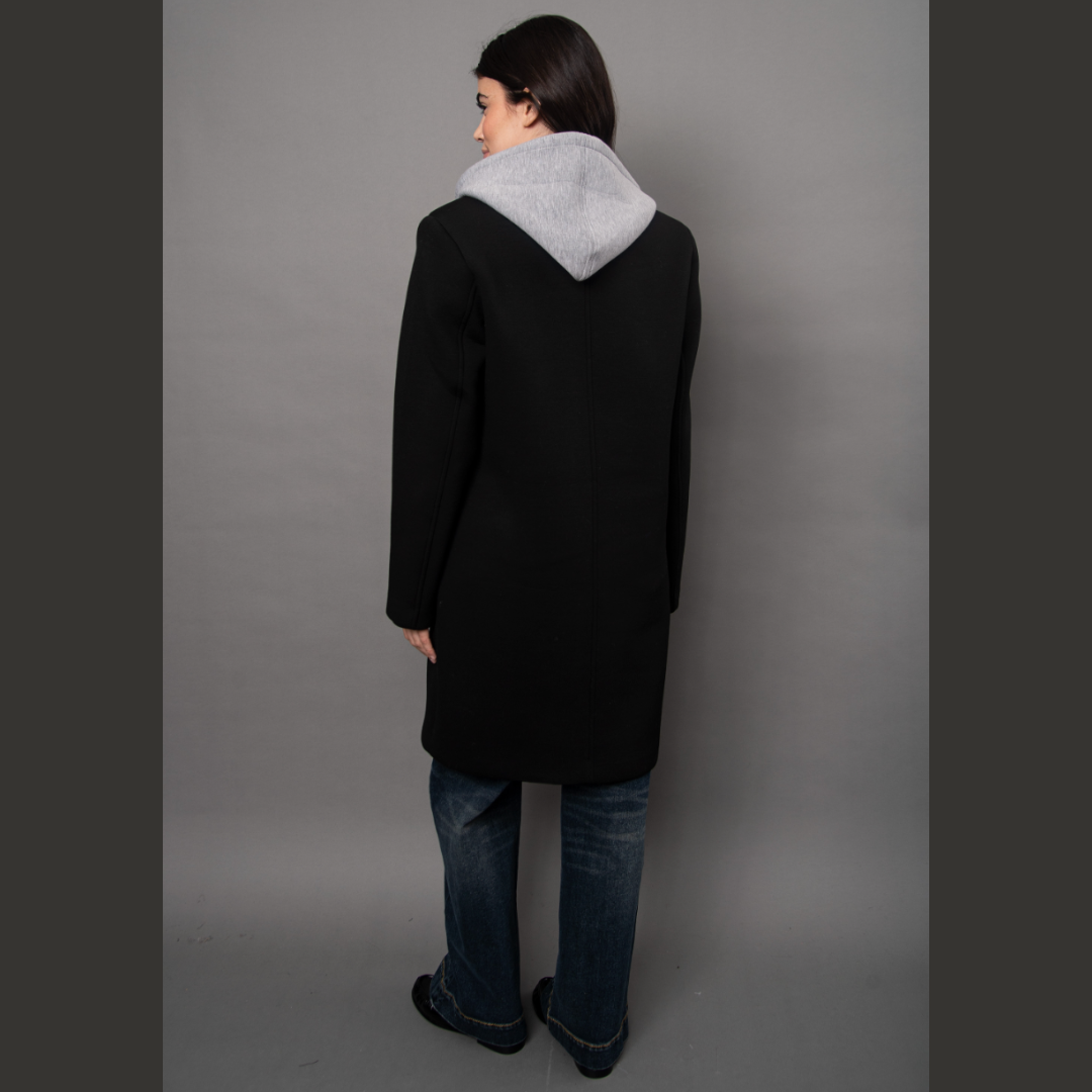 Despina Long Coat with Removeable Hood