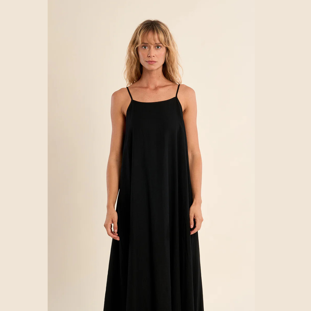 Ladies Black Woven Dress