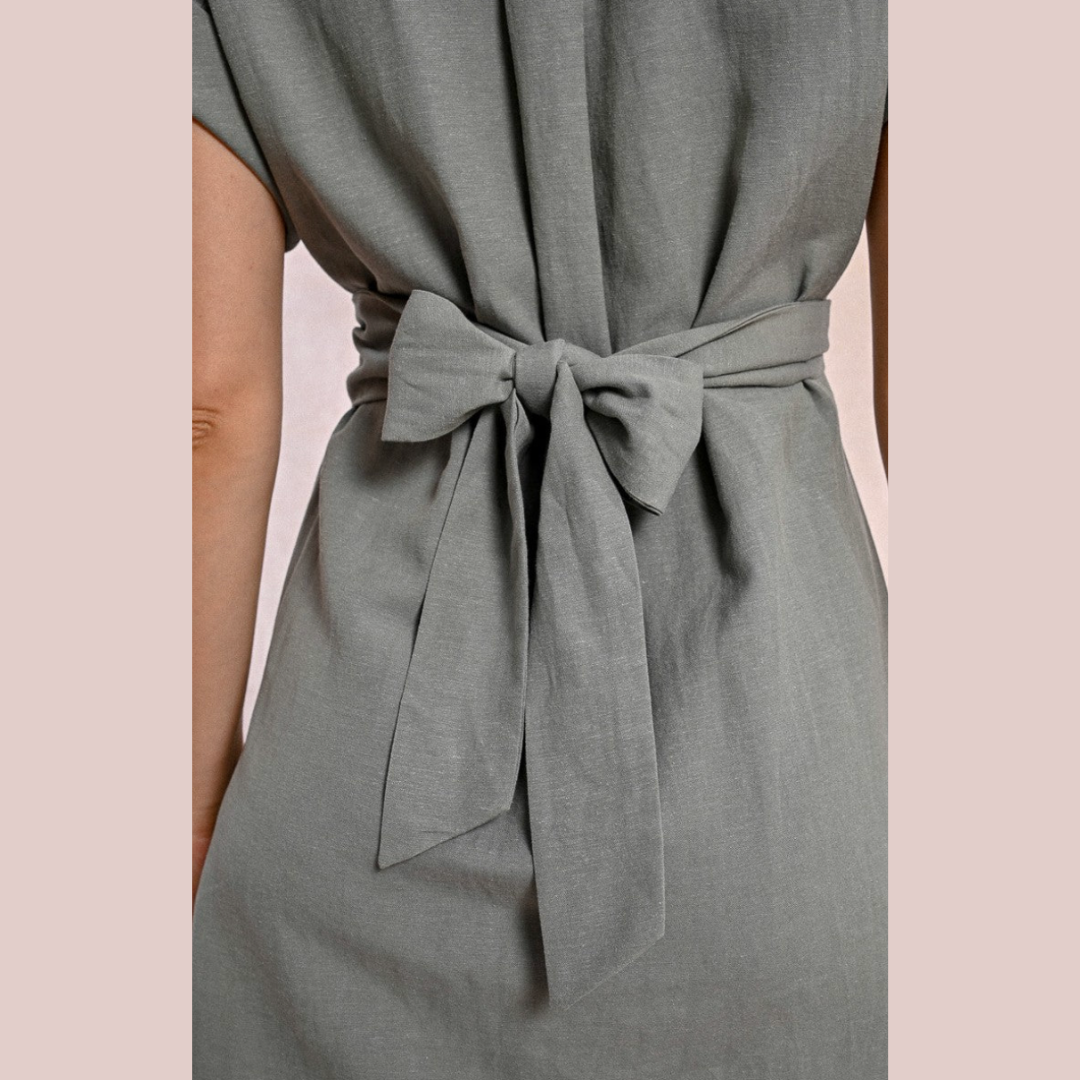 Tie Back Shirt Dress