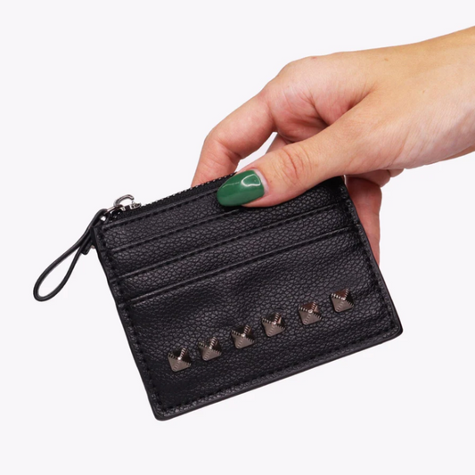 Studded Card Holder Wallet