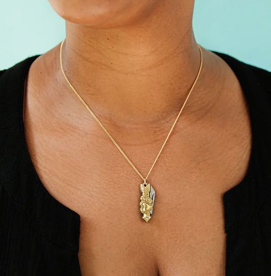 Pierced Heart Knife Necklace