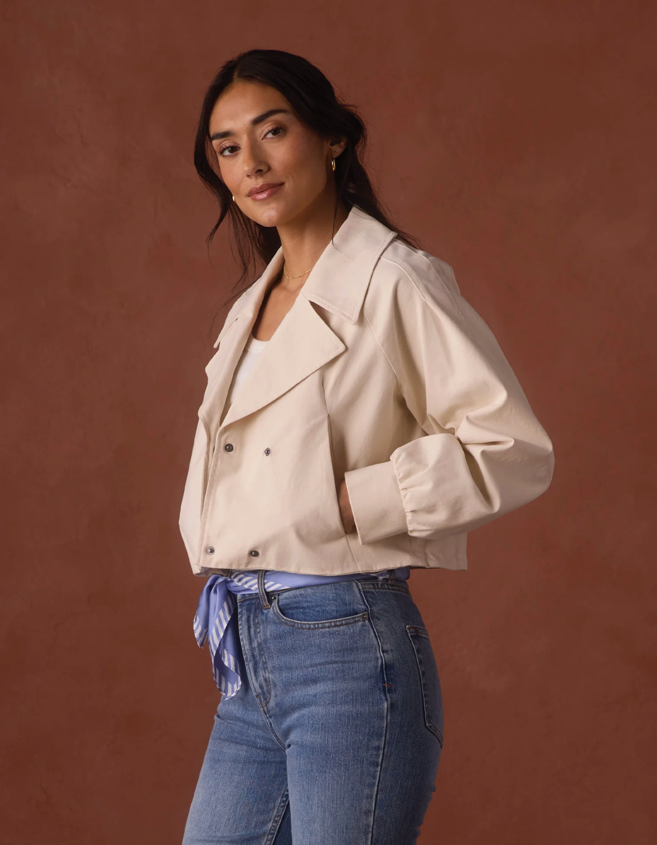 The Gia Lapel Cropped Jacket