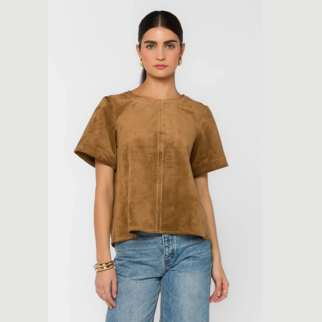 Juliette Faux Suede Top