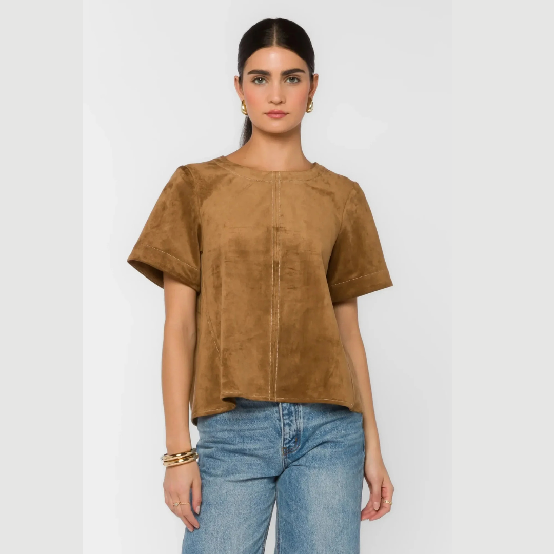 Juliette Faux Suede Top
